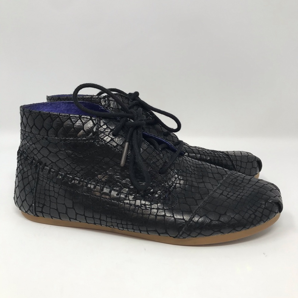 TOMS+ Black Serpentine Tribal Boots, Women Size 7